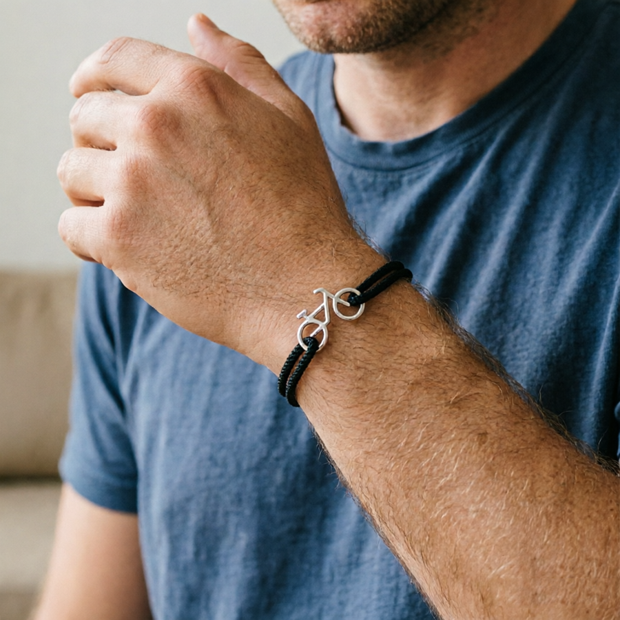 Cycling Loop - Personalized Sports Stainless Steel Cycling Bracelet