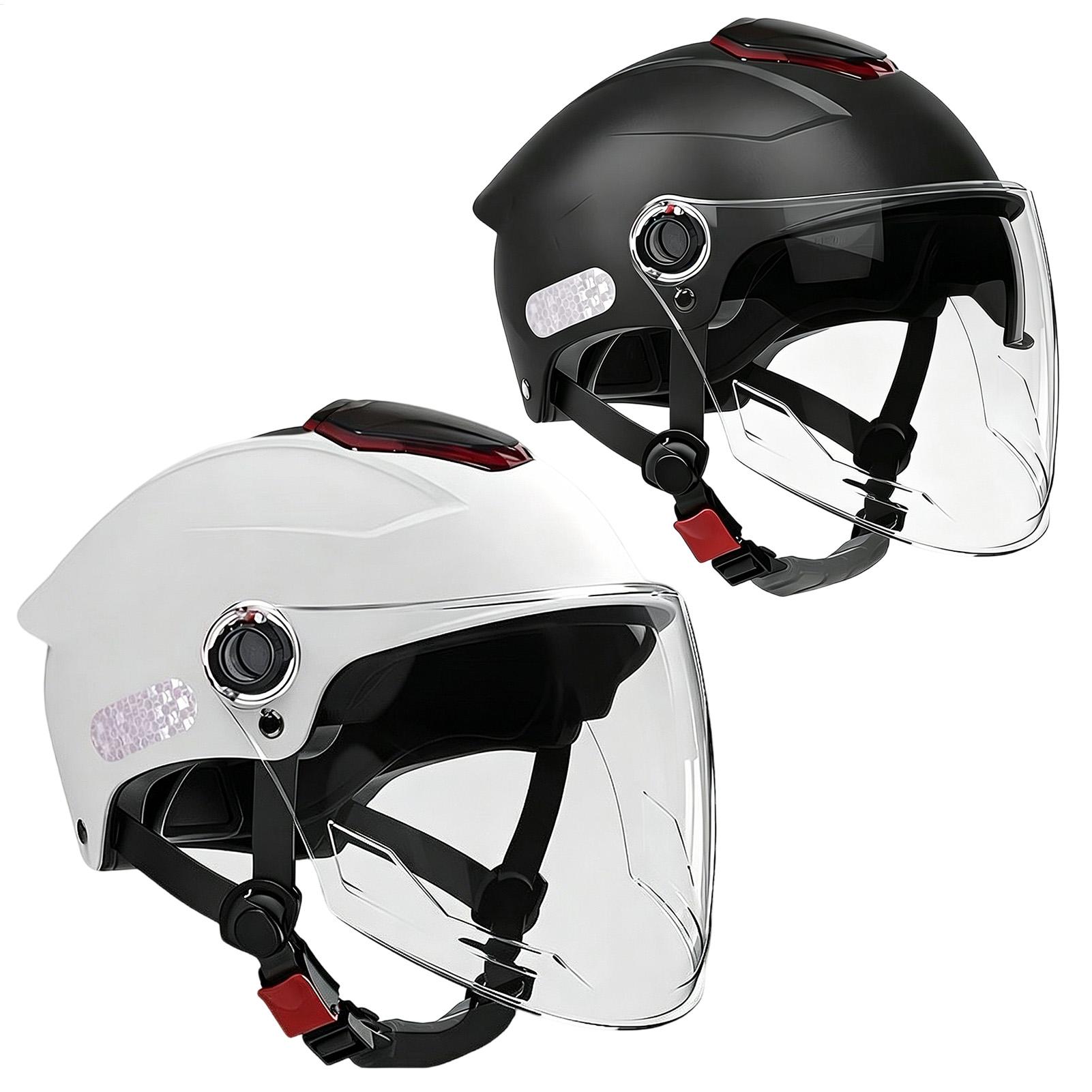 Commute Cycling Helmet - Motorcycle Helmet Breathable Shock-Absorbing Headgear Men
