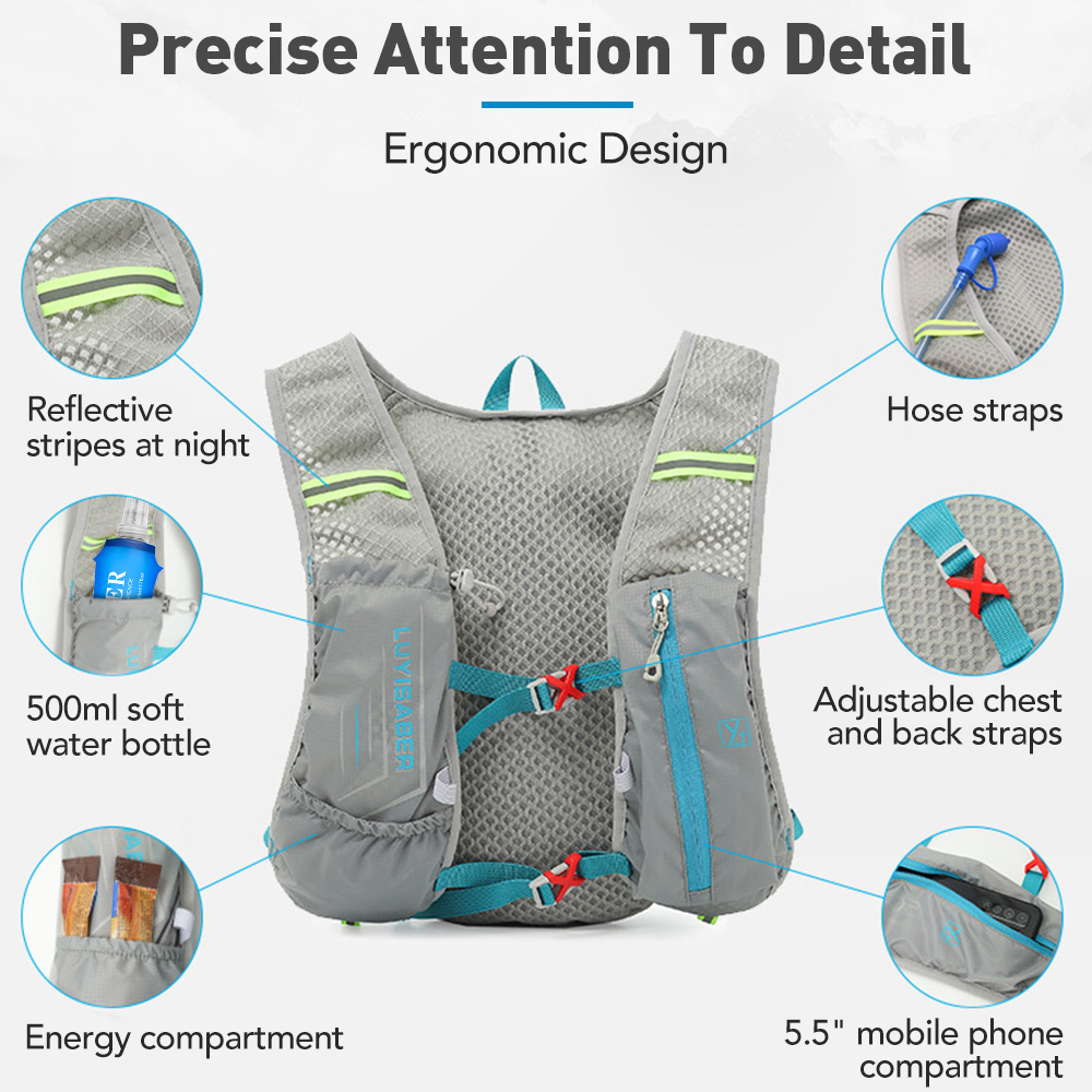 5L Ultra-light Hydration Vest  - Cycling Commuter Backpack Waterproof บทวิจารณ์และราคา