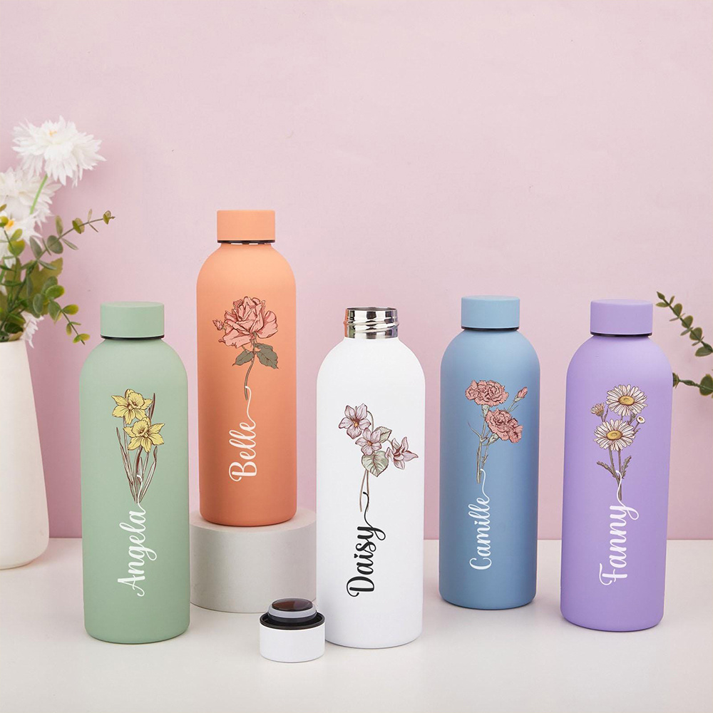Customized floral water bottle - Commuting By Bike บทวิจารณ์และราคา
