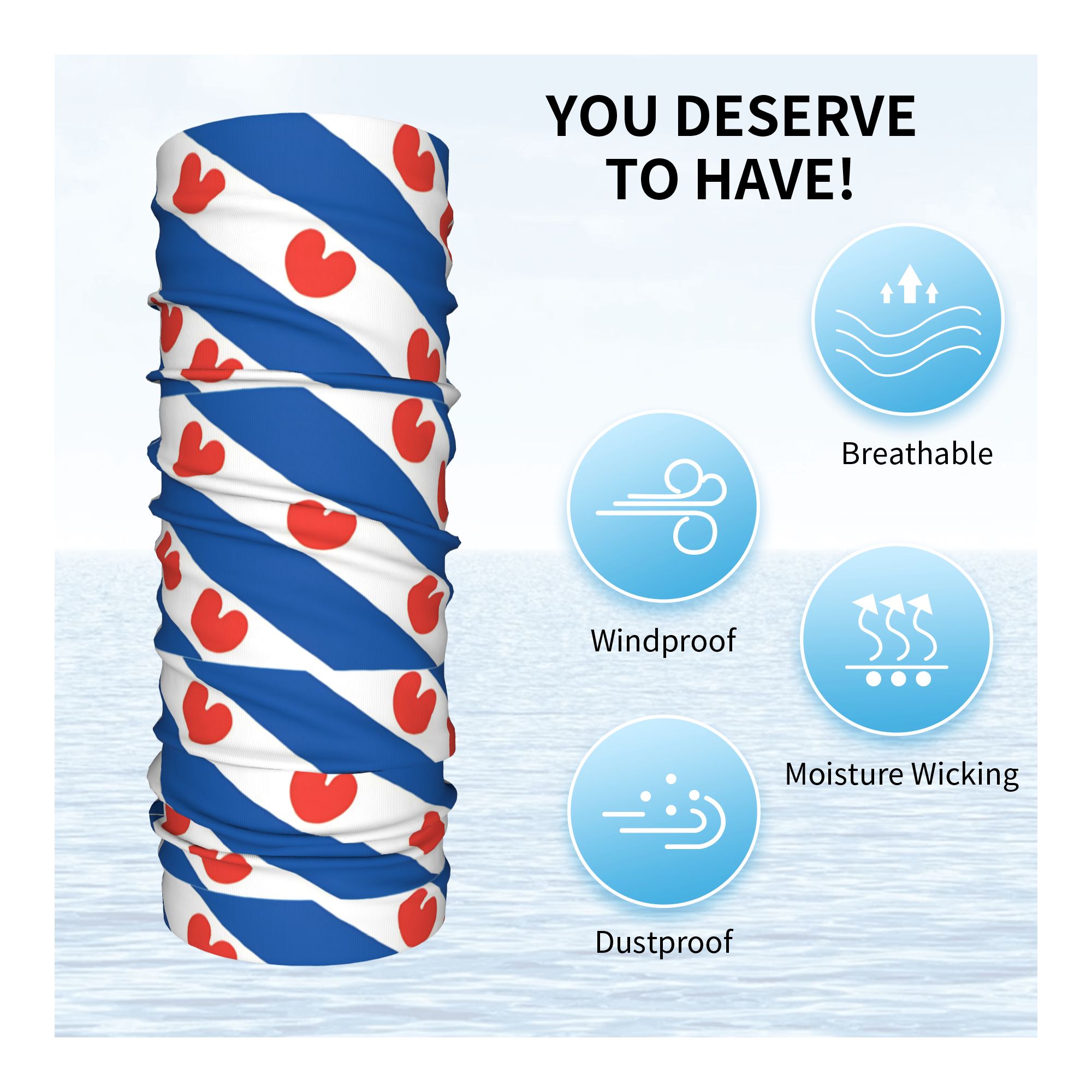 Friesland Flag Bandana  Vintag - Commuting By Bike บทวิจารณ์และราคา