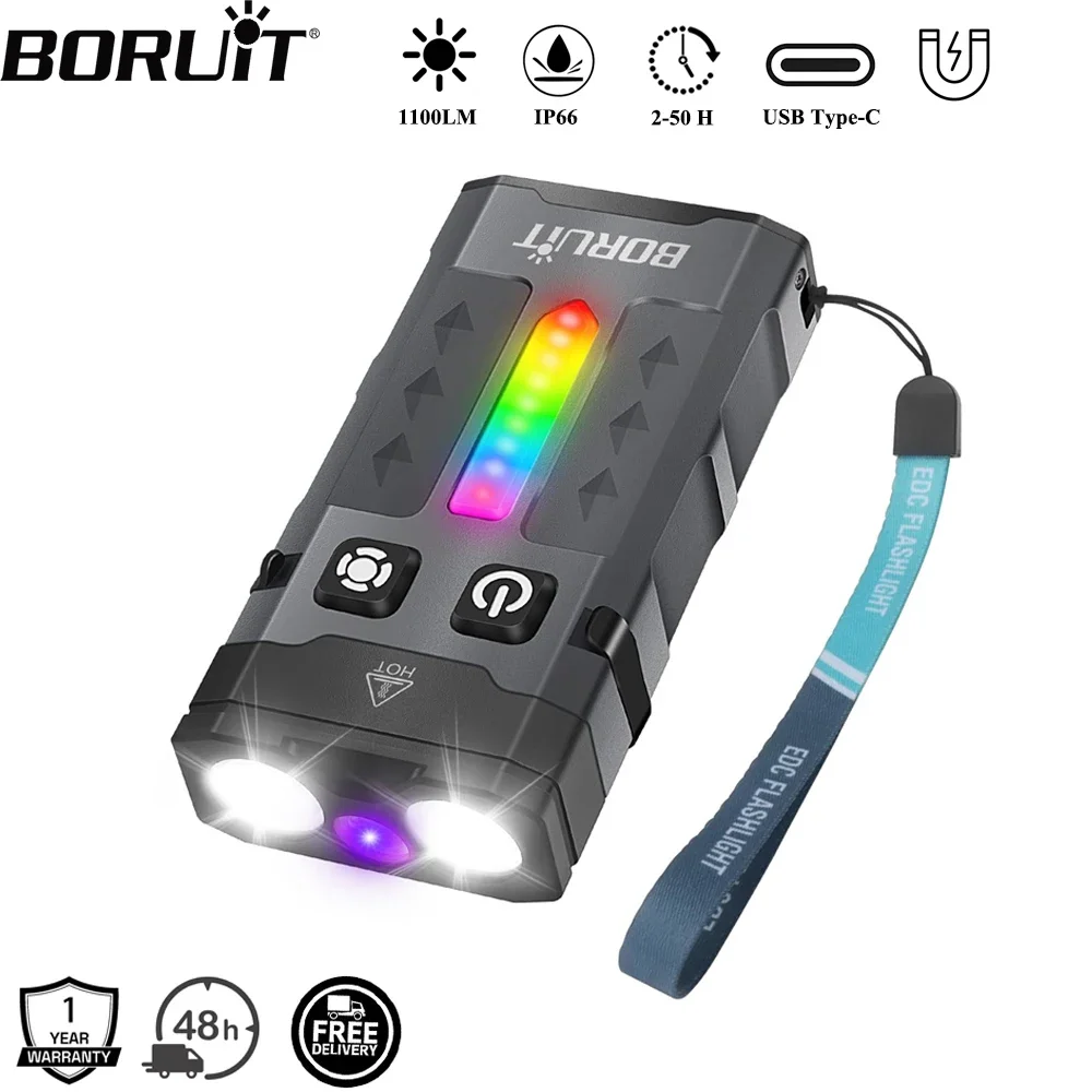 BORUiT EV20 1100LM EDC UV Keyc - Cycling To Work บทวิจารณ์และราคา