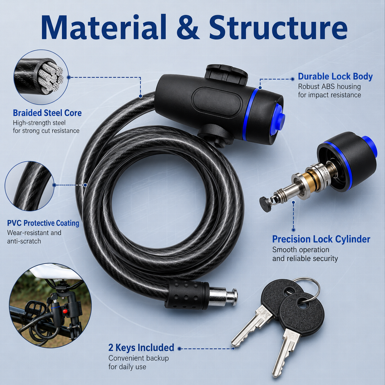 PINMOAP 1PC Universal Bike Loc - Commuter Bike Lock บทวิจารณ์และราคา