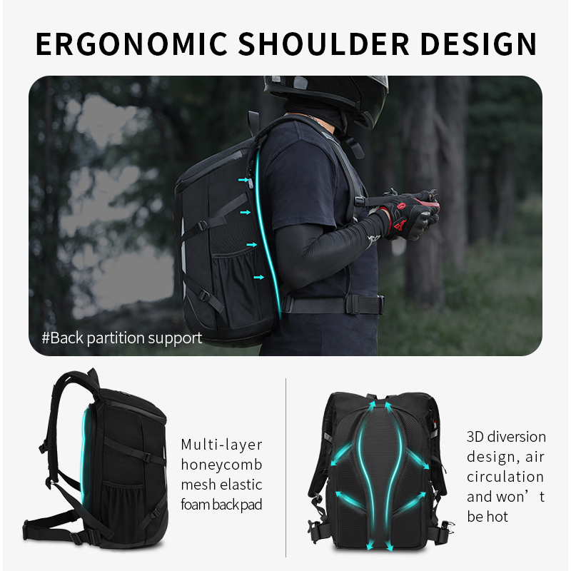 Riding Backpack Motorcycle Hel - Cycling Commuter Backpack Waterproof บทวิจารณ์และราคา