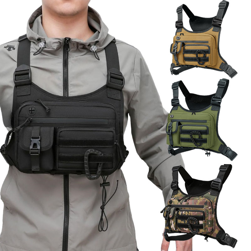 Tactical Chest Bag Men's Vest  - Cycling Commuter Backpack Waterproof บทวิจารณ์และราคา