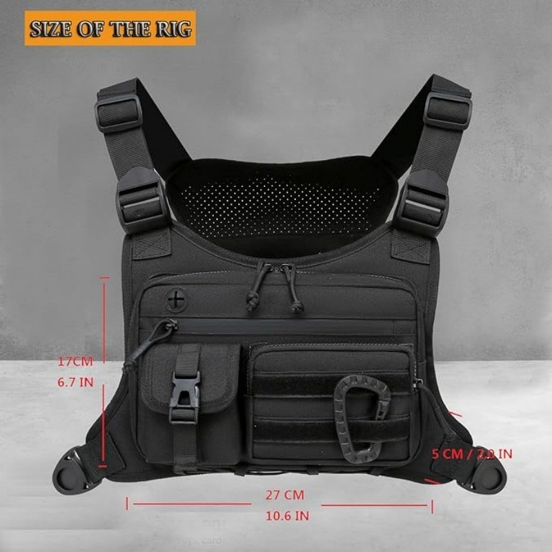Tactical Chest Bag Men's Vest  - Cycling Commuter Backpack Waterproof บทวิจารณ์และราคา