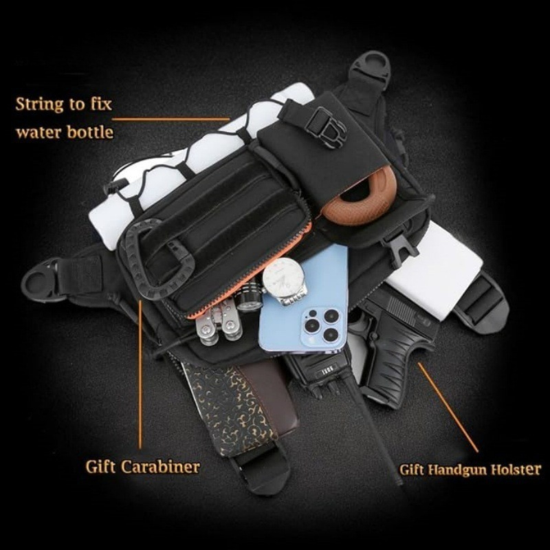 Tactical Chest Bag Men's Vest  - Cycling Commuter Backpack Waterproof บทวิจารณ์และราคา