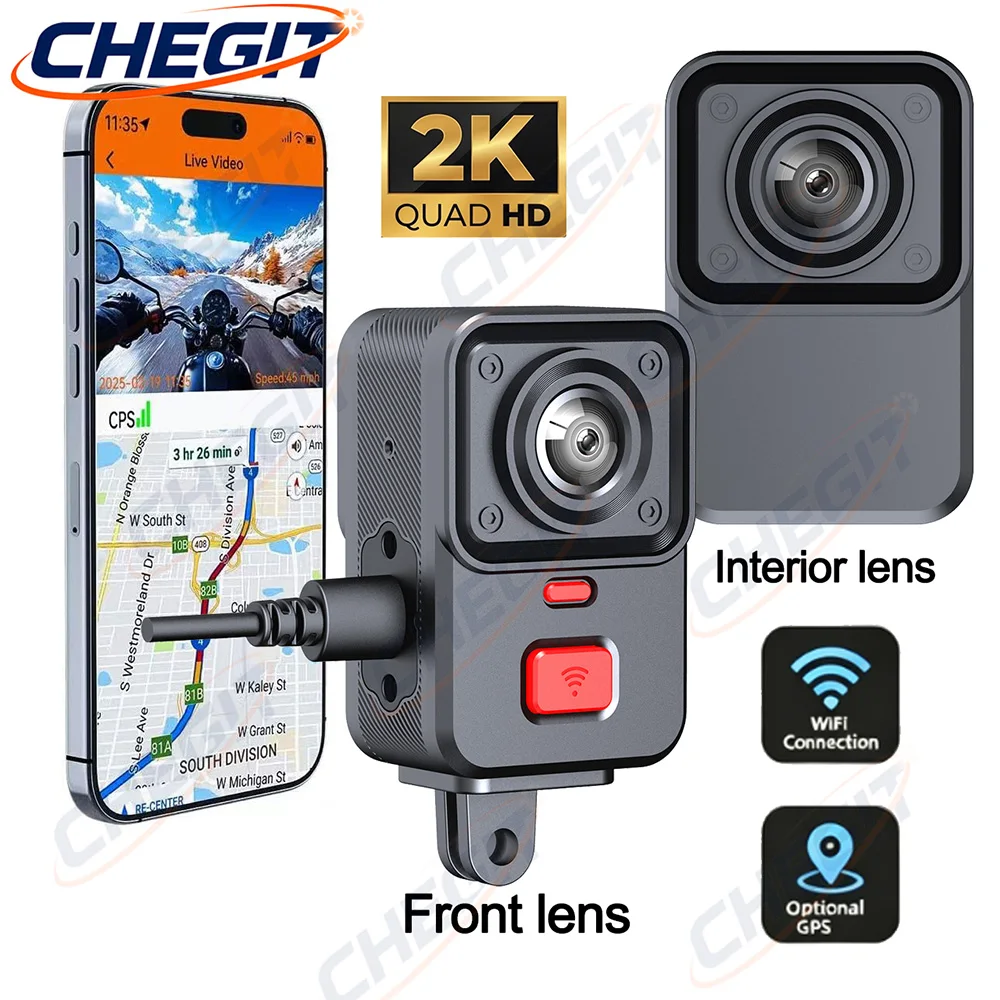 2 Camera Motorcycle DVR 2K HD  - Cycling Loop บทวิจารณ์และราคา