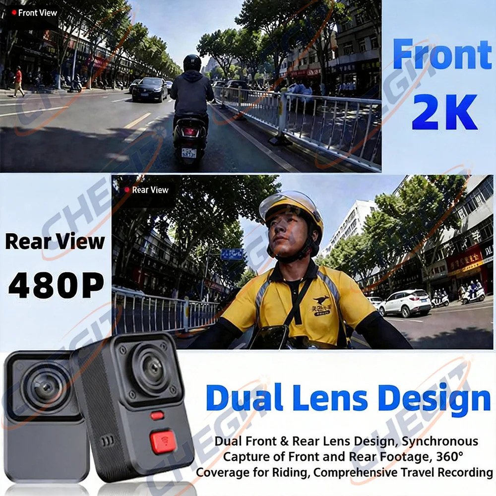 2 Camera Motorcycle DVR 2K HD  - Cycling Loop บทวิจารณ์และราคา