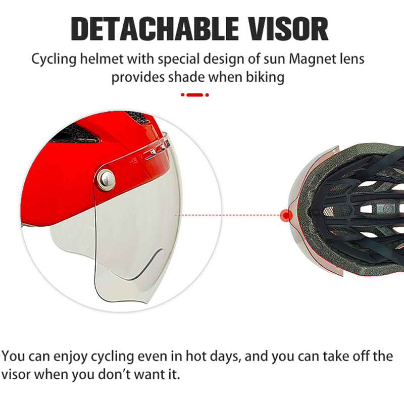 MOON Road Bike Helmet with Det - Commute Cycling Helmet บทวิจารณ์และราคา