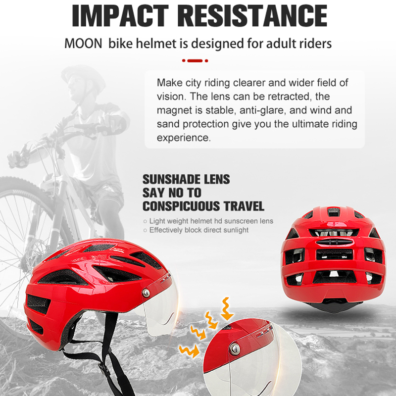 MOON Road Bike Helmet with Det - Commute Cycling Helmet บทวิจารณ์และราคา