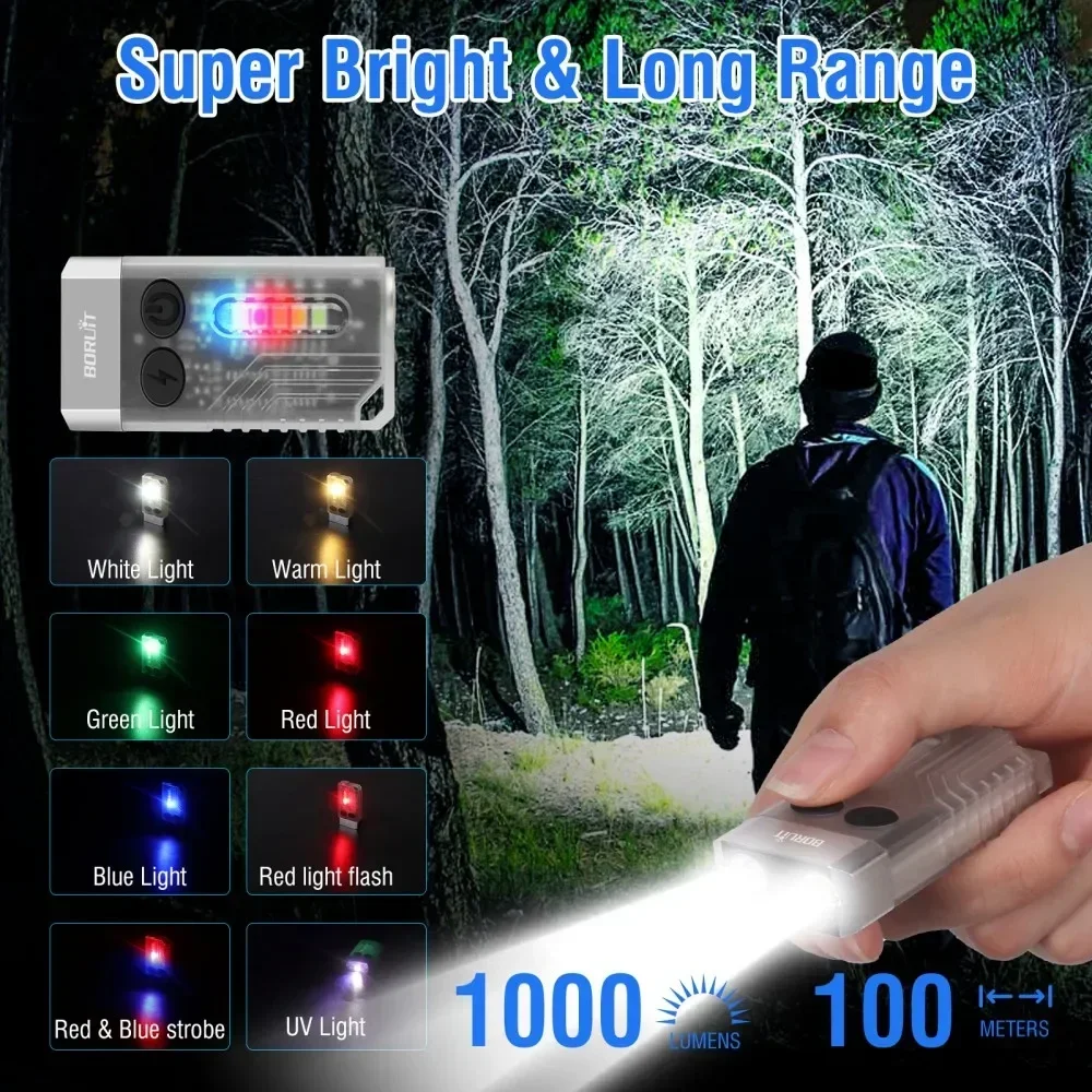BORUiT V10 Keychain UV LED EDC - Cycling To Work บทวิจารณ์และราคา