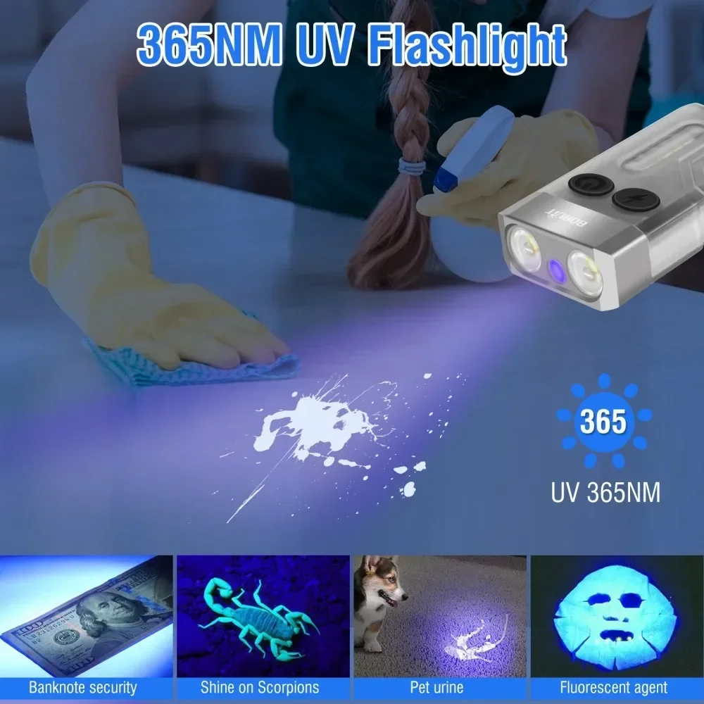 BORUiT V10 Keychain UV LED EDC - Cycling To Work บทวิจารณ์และราคา
