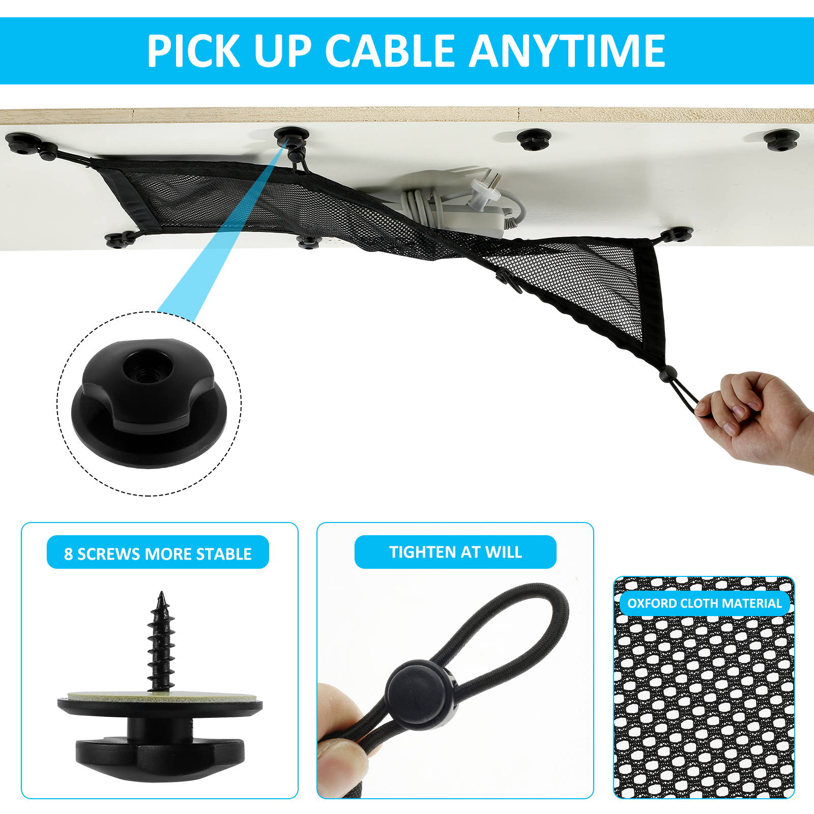 Cable Management Net Large Cap - Cable Lock Flexible บทวิจารณ์และราคา