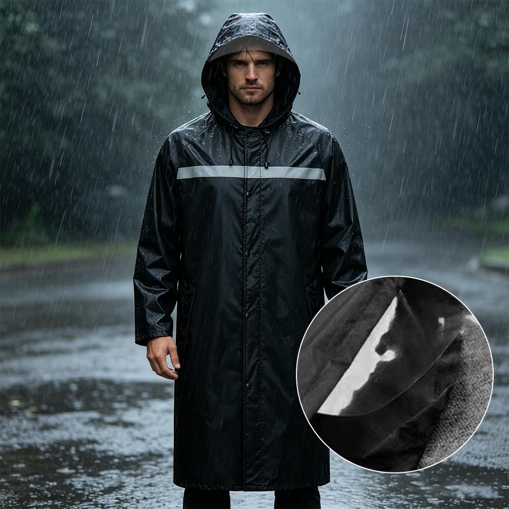 Waterproof Hooded Rain Poncho, - Cycling Commute Rain บทวิจารณ์และราคา