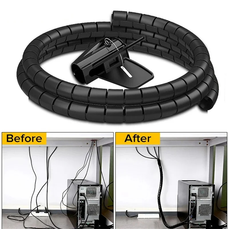 1/2pcs 2M Cable Tube Clip Cabl - Cable Lock Flexible บทวิจารณ์และราคา