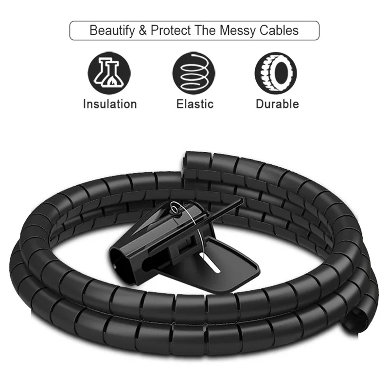 1/2pcs 2M Cable Tube Clip Cabl - Cable Lock Flexible บทวิจารณ์และราคา