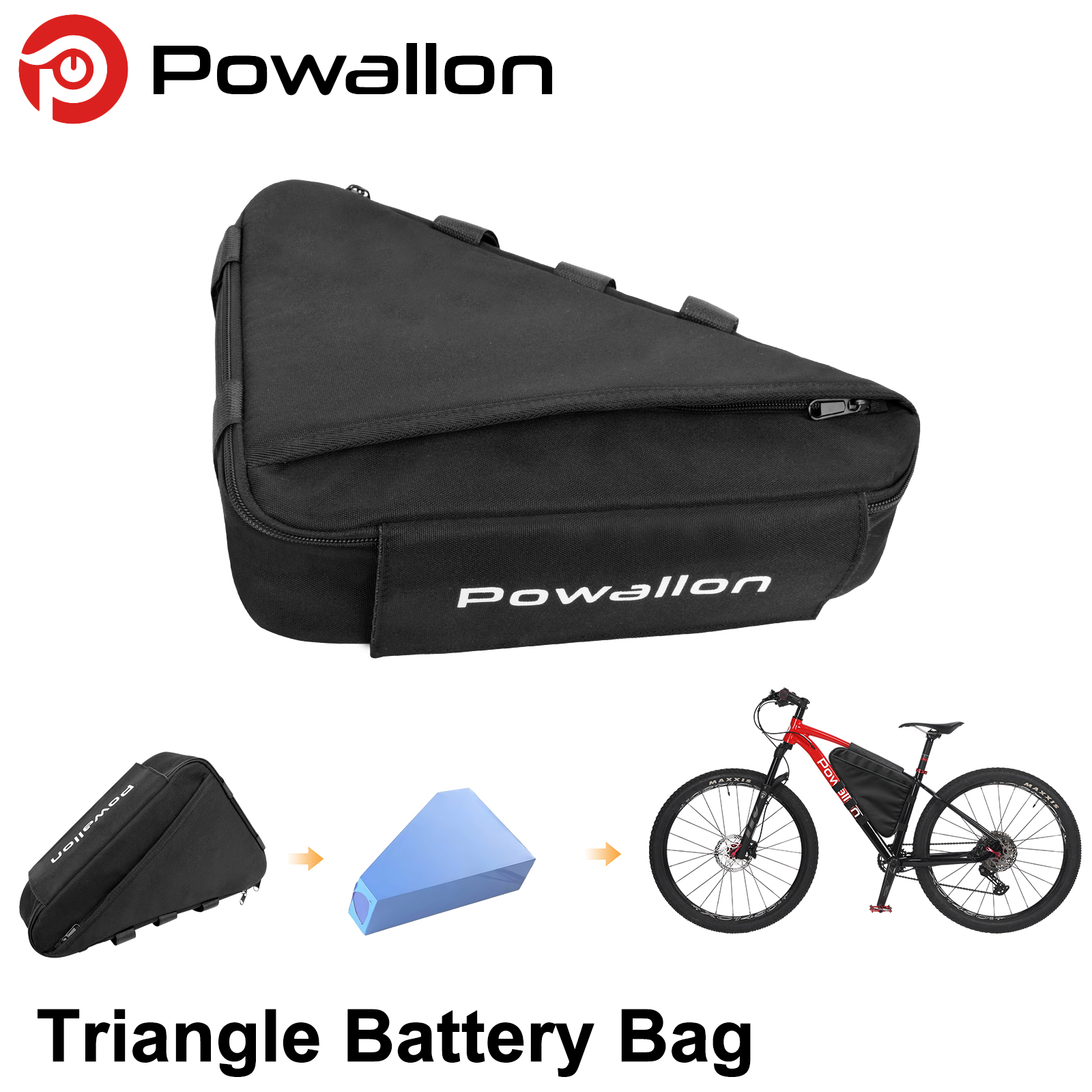 E-Bike Triangle Battery Bag Wa - Cycling Commuter Backpack Waterproof บทวิจารณ์และราคา