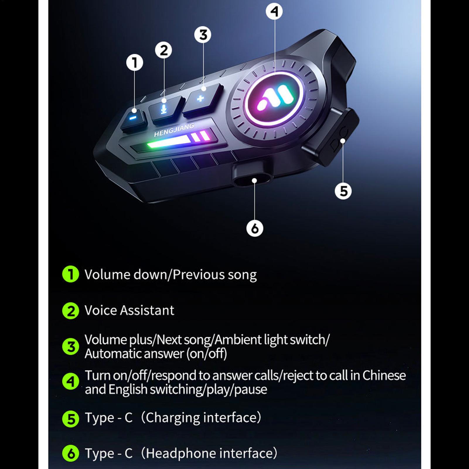 Motorcycle Headphones Wireless - Commute Cycling Helmet บทวิจารณ์และราคา
