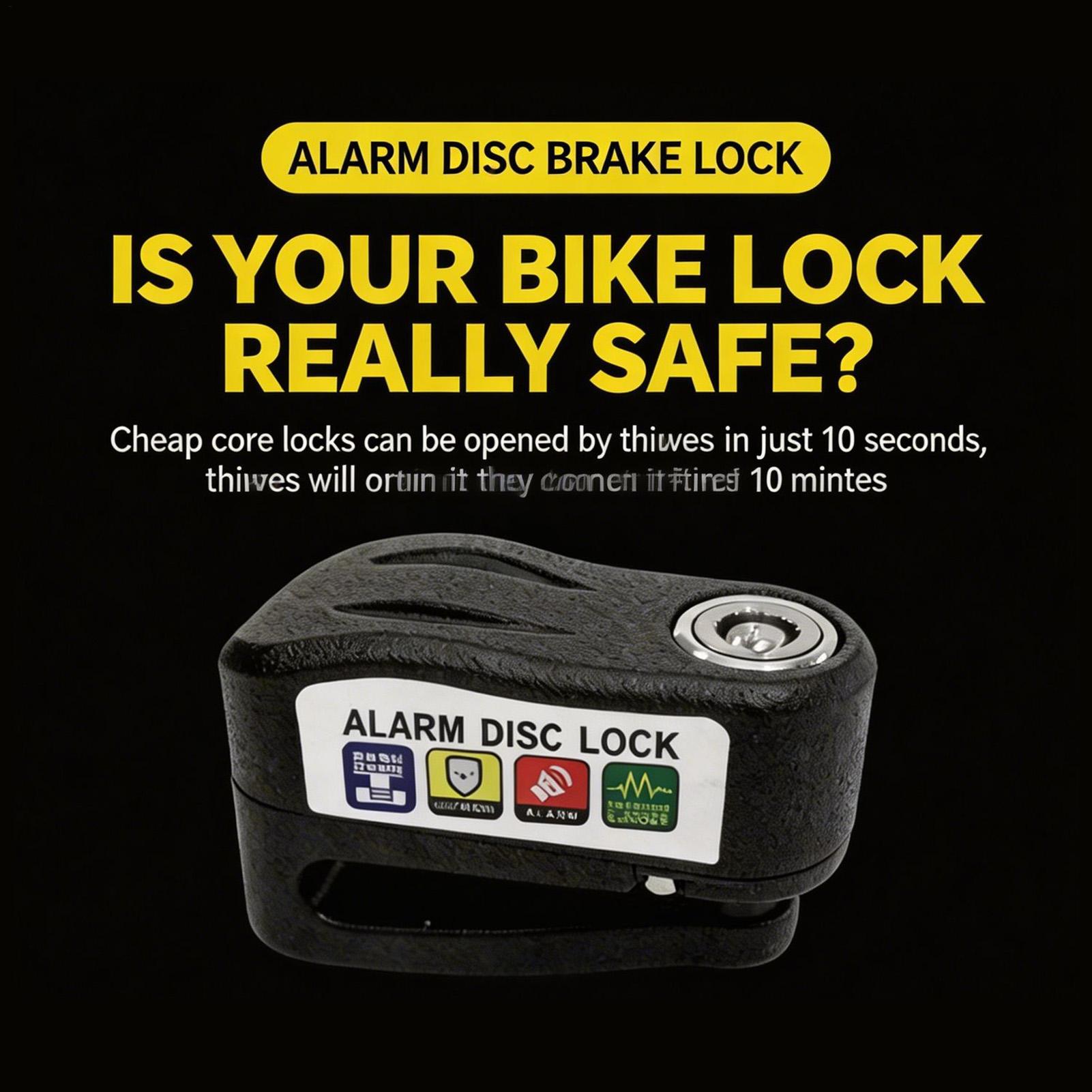 110db Alarm Disc Lock Waterpro - Commuter Bike Lock บทวิจารณ์และราคา